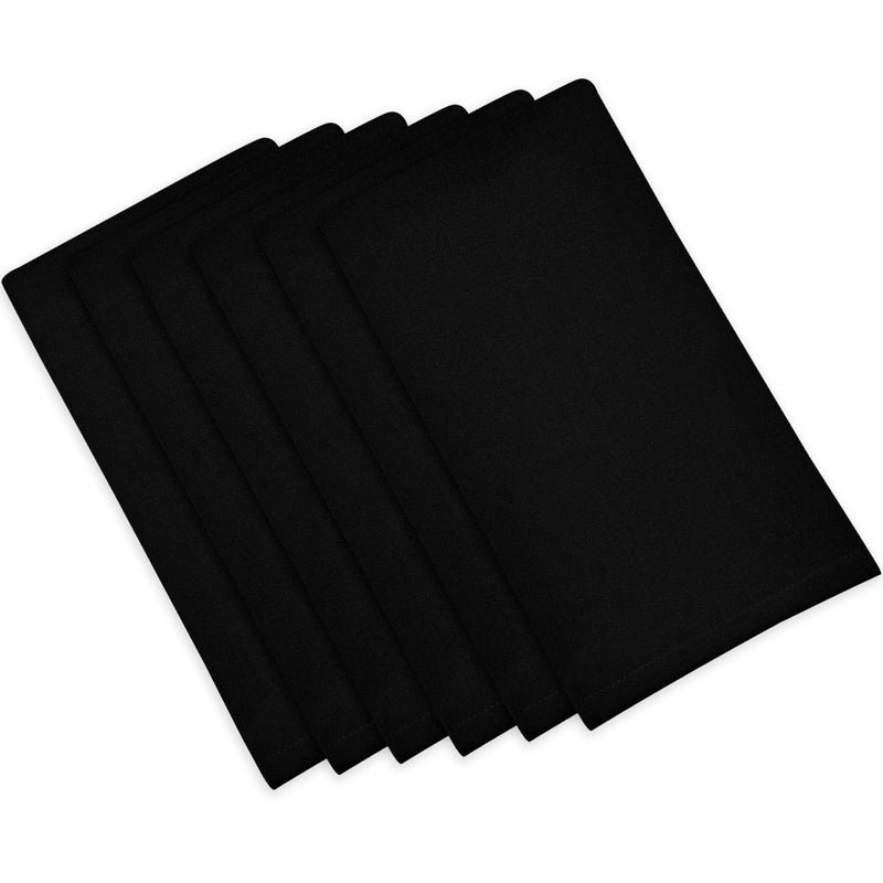 ITOS365 Cotton Dinner Napkins Black - 6 Pack (18 inches x18 inches) Soft and Comfortable - Durable Hotel Quality - Ideal for Events and Regular Home Use - Image 1